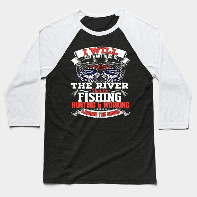 Fishing Baseball T-Shirt by UniqueWorld